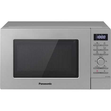 Panasonic NN-J19KSMEPG Forno Microonde e Grill con Piatto Rotante, 20 Litri, Acciaio Inox, 800 W, Grill 1000 W, 9 Programmi Automatici, Argento (1/4)
