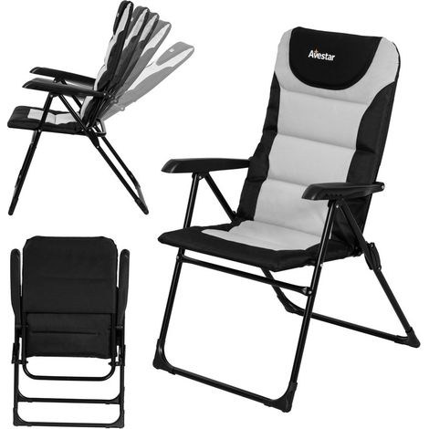 Faltbare Aluminium Campingstühle, 5-fach verstellbar (2er-Set) (1/5)