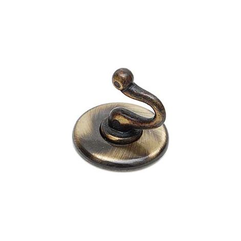 GANCI ADESIVI SMERALDO OTTONE SPAZZOLATO- - ø mm.36 - 20 pezzi