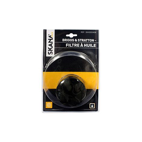 Filtre à Huile Adaptable Pour Moteurs Briggs & Stratton - Kawasaki - Tecumseh Version Courte (25 / 30 Microns) Hauteur : 74 Mm ø