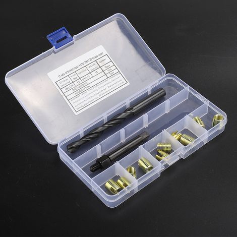 Kit di riparazione filettature M8 x 1.25 da 12 pezzi con inserti autoforanti. (1/5)
