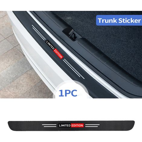(1 autocollant de coffre) Protection de seuil de porte et de pare-chocs arrière en fibre de carbone pour Toyota,Lexus,Nissan,Chevrolet,Hyundai et Kia (1/2)