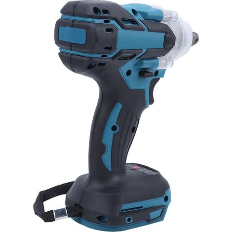 Clé à chocs sans fil 21 V avec moteur sans balais, large poignée rotative et poignée antidérapante, rechargeable avec les batteries Makita (1/5)