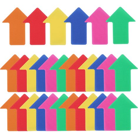 Lot de 12/30/60 marqueurs pour tapis, 6 couleurs, à pois/pentagrammes, adhésifs, pour salles de classe, pour enfants, enseignants, maternelle, respectant la distanciation sociale (1/5)