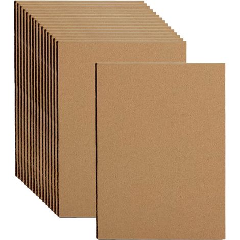 A4 Corrugated Cardboard Sheet, Slim Cardboard Sheet, 2 mm Rigid Board, Cardboard Drawing, Large Moving Boxes, for Crafts, Children's DIY (20 Pieces) (1/5)