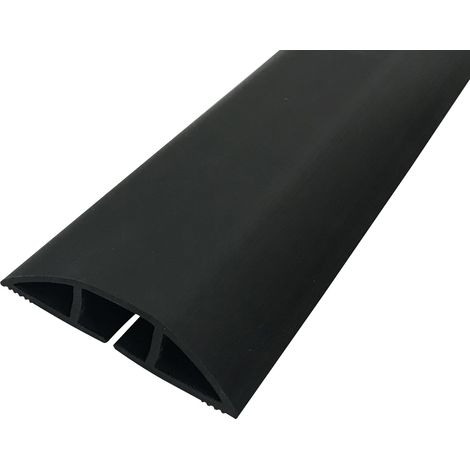 Gaine de protection câble PVC noir 1m – Ø interne 7.4mm – Dimensions 7.4 x 3.8mm – Flexible pour organisation câbles – Viso