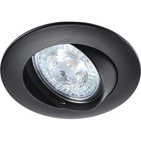 LUNAR 50-12 Encastré GU5,3 rond basculant noir Lpe non incl. ARIC 4786