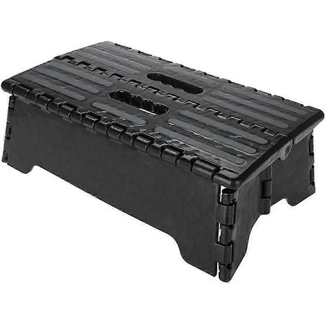 Escabeau pliant portable, échelle en plastique noir antidérapant pour personnes âgées, femmes enceintes, salle de bain et voyages (1/5)