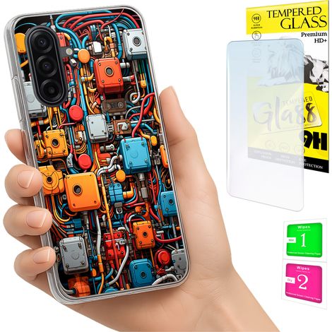 Custodia per Samsung Galaxy A17 5G, cover fotografica, cover posteriore + vetro 9H (1/5)