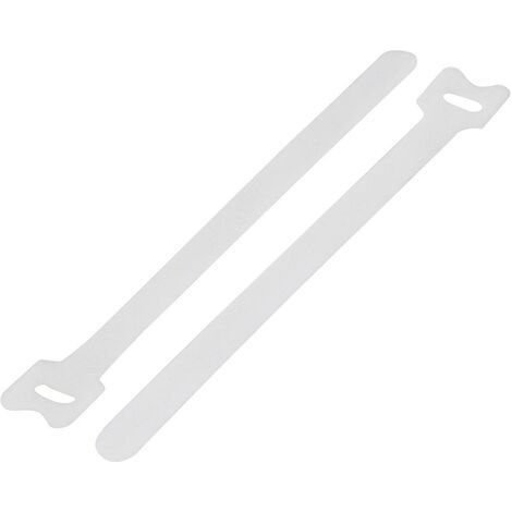 Collier de serrage auto-agrippant TRU COMPONENTS TC-MGT-125WE203 1593234 pour grouper partie velours et partie agrippante (L x l) 125 mm x 12 mm blanc S025211 (1/2)
