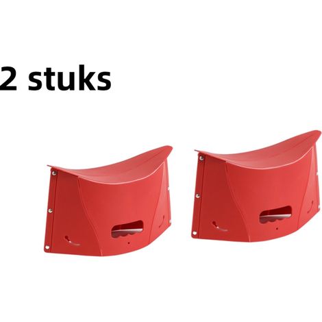 Lot de 2 chaises pliantes avec cartes - Idéales pour le camping et la pêche - Sac de transport multifonctionnel - Couleur rouge (1/5)