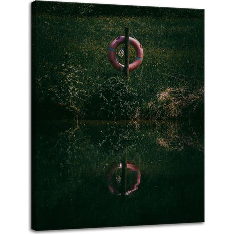 Leinwanddruck Natur Dunkler See 30x40 cm