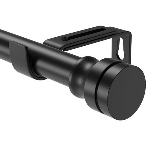 Asta per tende nera,asta per tende decorativa regolabile,adatta per camera da letto,asta per tende piccola (dimensioni: 90-150 cm