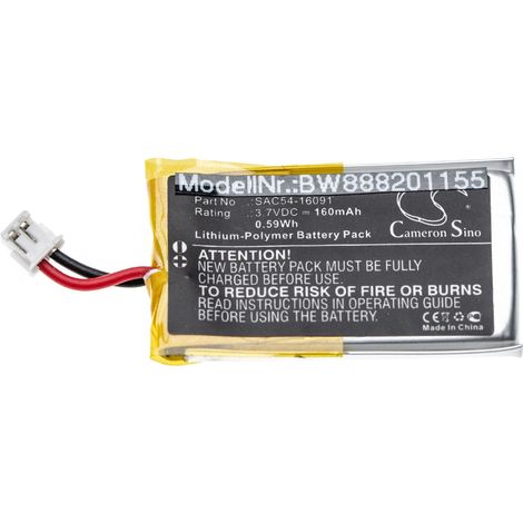 vhbw Batterie compatible avec SportDog SBC-R Bark Collar collier de dressage (160mAh, 3,7V, Li-polymère) (1/3)