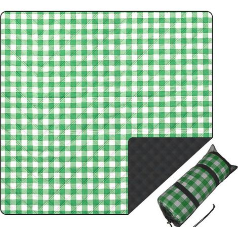 Tapis imperméable, tapis de jardin, tapis de pique-nique, couverture de camping épaisse, résistant à la saleté et à l'humidité (vert, 200 x 200 cm) (1/5)