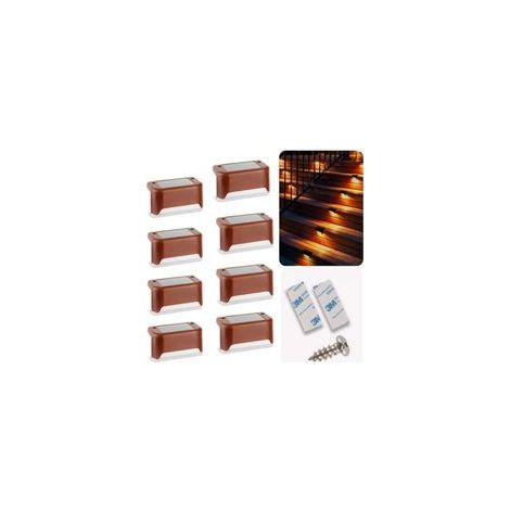 Luces solares LED para vallas, apliques de pared, iluminación de jardines y escaleras exteriores - Crezuo