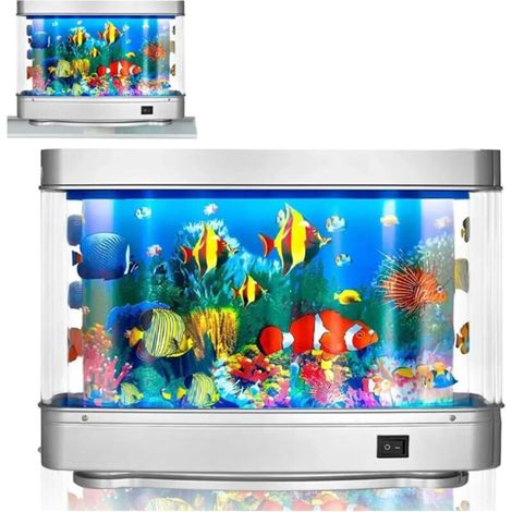 Aquarium artificiel, jolis poissons animés, veilleuse décorative virtuelle océan animée (1/5)