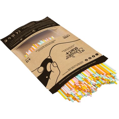 3Doodler Start Eco Plastic - Feu et Glace Mixte Sac 250 Plastique compostable Orange, Turquoise, Blanc, Jaune 1 g (1/3)