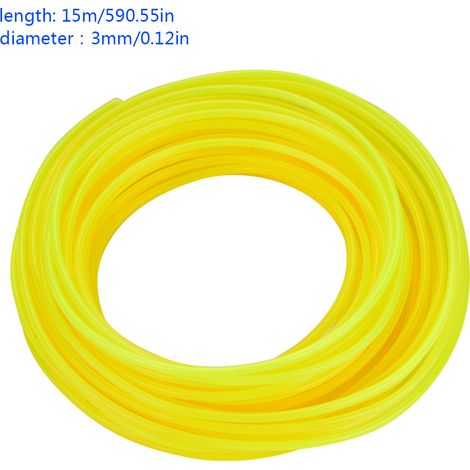 Fil de coupe rond pour tondeuses, débroussailleuses et coupe-bordures, jaune, 3,0 mm x 15 m (1/5)