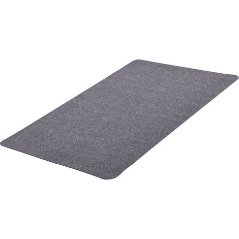 Stuhlmatte 897 x 1396 mm, Bodenschutz für Bürostühle, rutschfest, für Hartböden, dunkelgrau (1/5)