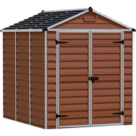 Palram – Abris de jardin 4m² en polycarbonate opaque – Cadre en aluminium renforcé – Résistant aux intempéries – 702297