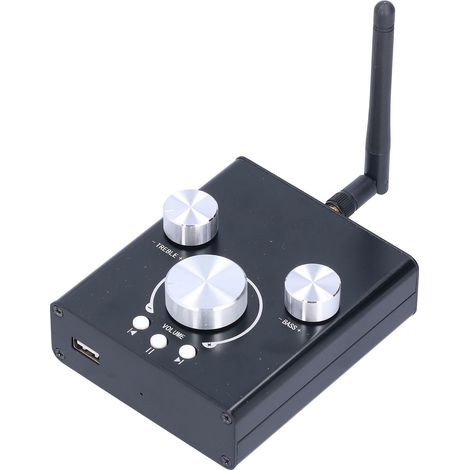 Amplificateur audio stéréo Bluetooth 5.0 à 2 canaux avec contrôle des aigus et des basses, amplificateur HiFi (1/5)