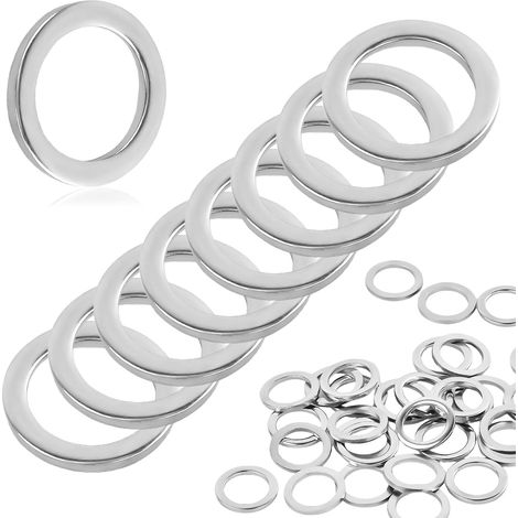 30 Pièces Rondelles pour Gonds de Porte, M10 Inox Rondelles Metal, Rondelle en 304 Acier Inoxydable, Rondelle Plate Convient aux Portes, Vélos, Accessoires de Machines (1/5)