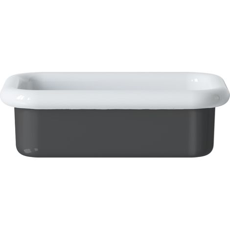 Retro-Aufsatzwaschbecken aus Keramik, 60 cm – True Colors Lite – Dunkelgrau glänzend (1/4)
