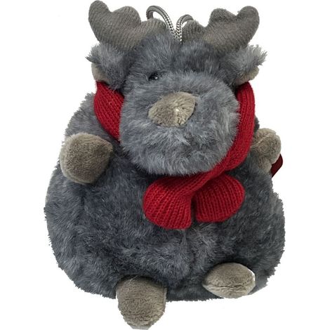 Petite peluche boule Élan décoration de sapin 11 cm (1/3)