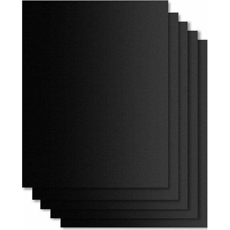 Set de 5 Tapis de Cuisson Tapis BBQ Barbecue Plaque Feuille de Cuisson Four 40 33cm pour Barbecue gaz Charbon électrique 100% Anti-adhérent (1/5)