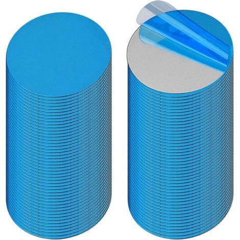 Lot de 100 plaquettes métalliques autocollantes argentées - 30 mm - Rondes - Aimants pour étagère Tonie - Points magnétiques Tonie - Plaquettes métalliques autocollantes pour téléphone portable (1/5)