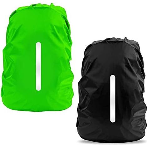 Housse de pluie réfléchissante imperméable 2pcs pour sac à dos, S, 18-25L, (1/2)