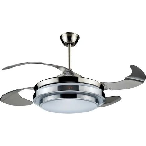 DCG VECRD47TL Deckenventilator mit 4 klappbaren Blättern, Licht und Fernbedienung, 107 cm