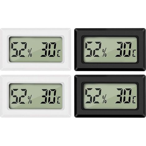 Mini thermomètre hygromètre température humidité -50  70 ℃ 10%  99% RH Portable (4 pièces)