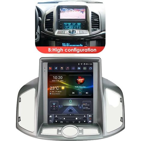 Autoradio, touchscreen, sistema di navigazione, compatibile con Chevrolet Captiva 2011 - 2017, S8 (8 Core 8G 128G)(B) (1/2)