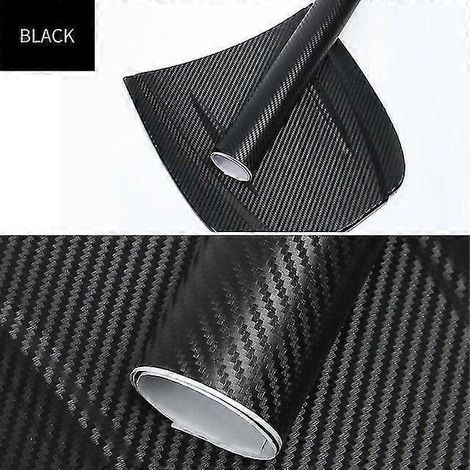 3D-Autoaufkleber aus schwarzer Carbonfaser, Rollenfolie, Auto- und Motorrad-Styling, DIY-Vinylaufkleber, Dekoration-30x127cm