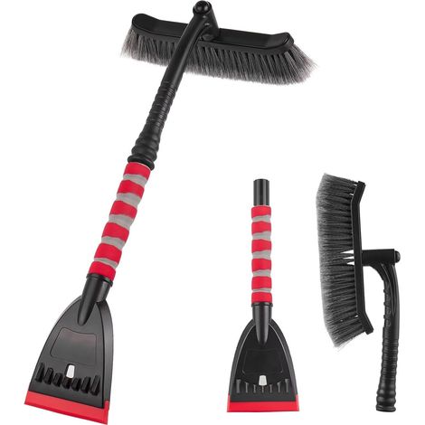 Grattoir à Glace et Brosse à Neige pour Pare-Brise de Voiture Brosse rotative détachable Poignée en Mousse 27 » Longueur Totale (1/5)