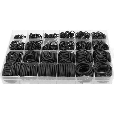 740 pièces kit joints toriques caoutchouc 24 tailles garage plomberie (1/5)