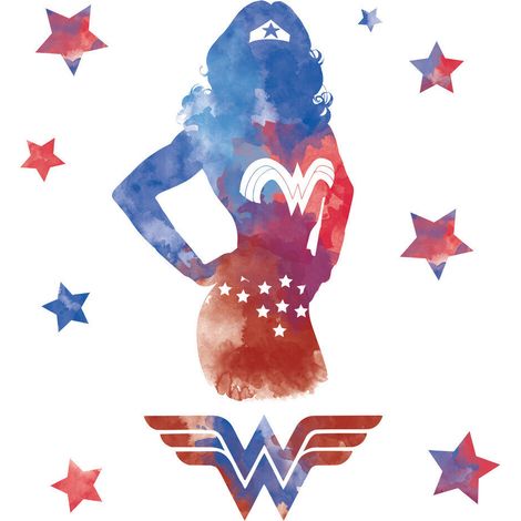Stickers repositionnables - Wonder Woman - 36.5 cm x 17 cm (1/3)