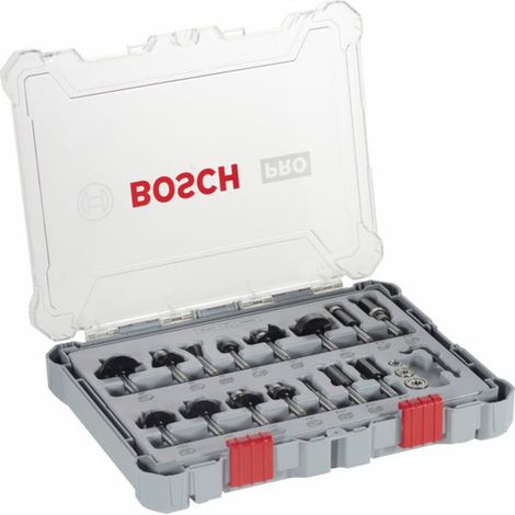 Bosch 15tlg. Mixed Fräser Set ¼” Schaft - 2607017473