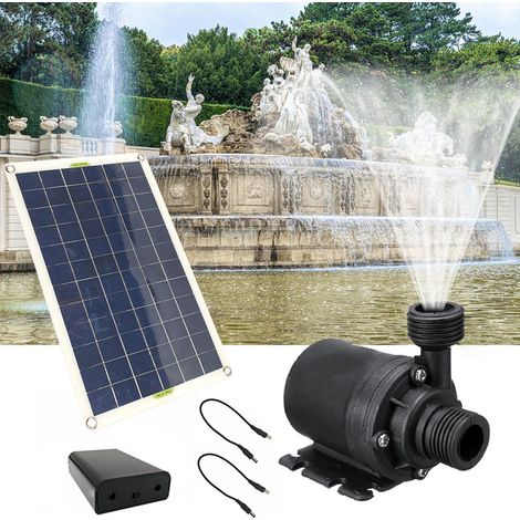 Jeffergarden Kit pompa fontana solare 20W Alimentato a pannello Sommergibile ad acqua a basso rumore 12V per Bagno per uccelli Stagno per pesci Giardino idroponico (1/5)