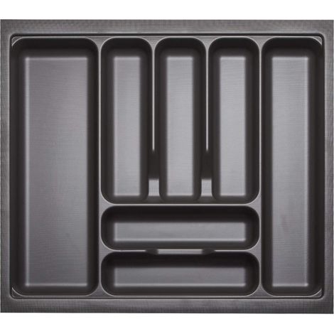 ORGA-BOX I Besteckeinsatz 519 x 473 lavagrau mit Perlstruktur für Tandembox Antaro / Intivo u. ModernBox im 60er Schrank Besteckkasten Besteckaufbewahrung (1/4)