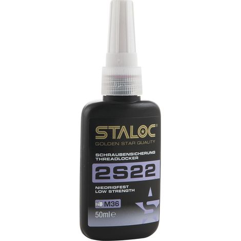 Staloc 2S22 Schraubensicherung niedrigfest purpur - leicht demontierbar ideal für Feingewinde bis M24, 250ml