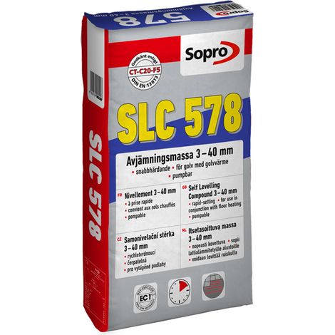 Ragréage autonivelant pour sol intérieur 3 à 40 mm - Sopro SLC 578 - 25 kg