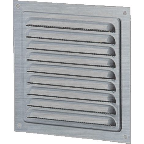 Grille aération carrée 150mm 60cm2 - Alu blanc + anti-insecte - Winflex (1/3)