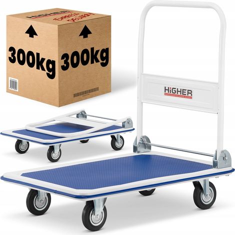 Carro de plataforma plegable para mercancías, transporte y almacenamiento, con capacidad para hasta 300 kg. (1/5)