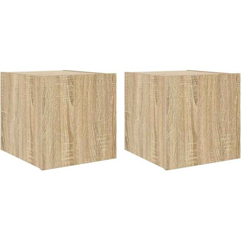 Maison Exclusive - TV-Wandschränke mit LED-Leuchten 2 Stk. Sonoma (1/5)