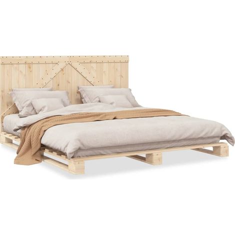 Maison Exclusive - Giroletto con Testiera 200x200 cm in Legno Massello di Pino