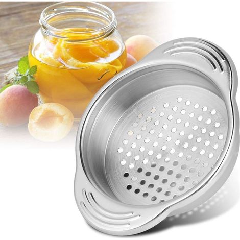 Passoire pour Boîtes de Conserve, Égouttoir à Eau en Acier Inoxydable Mini Filtre à Conserve Convient aux Desserts en Conserve, à L'huile de Thon en Conserve, à La Farine, etc (1/5)