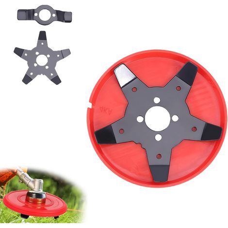 Manual Weed Remover, Accessory for Brushcutter Head with Weed Guard Plate, Lawn Cutting Head with Steel Wire, Universal Cutting Head with Blade for Garden, Lawn (1/5)